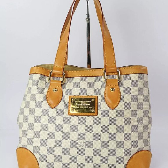 Authentic LOUIS VUITTON Hampstead PM Damier Azur Tote Bag - Picture 1 of 14